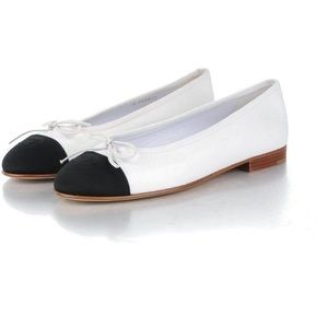 COPY - CHANEL TEXTURED GROSGRAIN BALLERINA FLATS